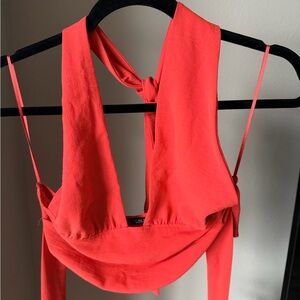 Zara Red Crop Top